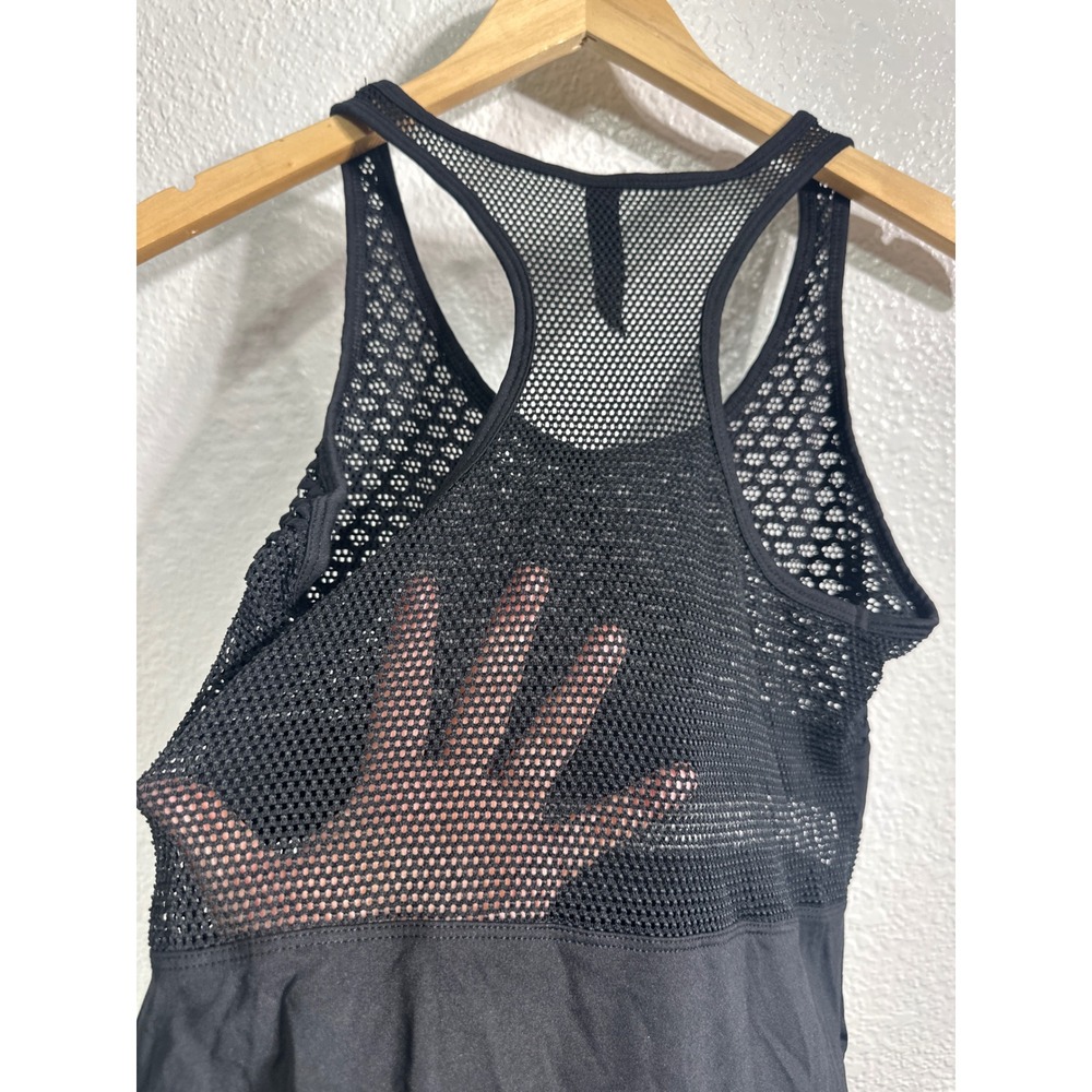 90 Degree by Reflex Womens Black Mesh Racerback Activewear Tank Top Size S - Picture 6 of 6